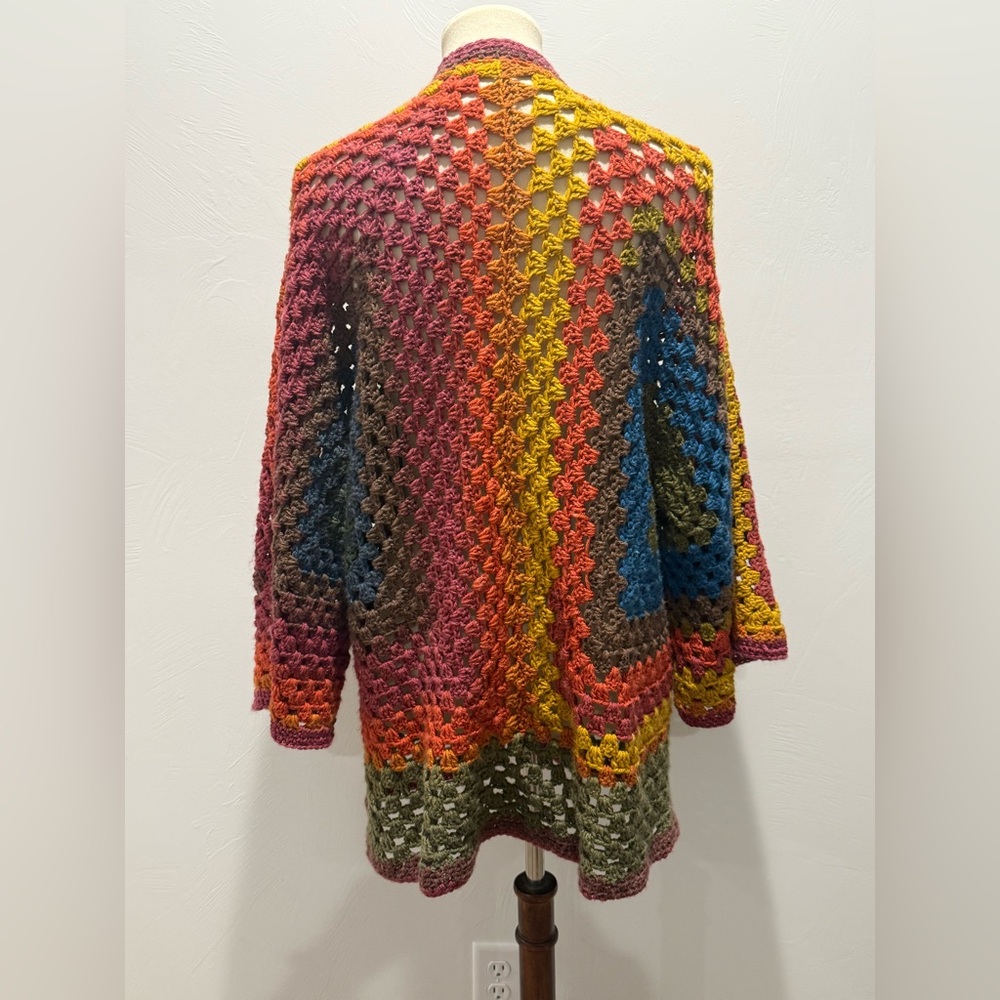 Vibrant Multicolor Open-Front Cardigan - Picture 2 of 2